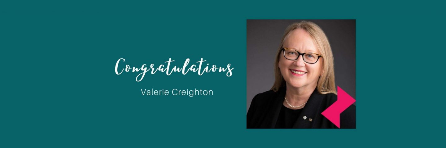 Congratulation Valerie Creighton